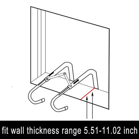 Portable Fire Escape Ladder For Five And Six Story Homes, 50 Foot Quick Deploy Emergency Escape Ladder With Anti Slip Rungs, Tangle Free Design, High Load Capacity For Safe Family Evacuations, wall thickness 5.51-11.02 in