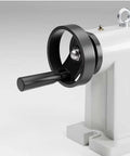 Heavy Duty Mt4 Tailstock Loaded With Morse Taper 4 Live Center And Precise Indexing Head For Cnc Rigs And 4Th Axis Tables Supports Long Shafts Like A Boss close-up view of tailstock handle and indexing head.