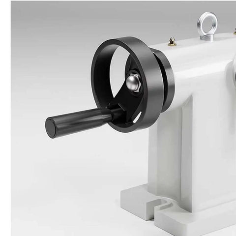 Heavy Duty Mt4 Tailstock Loaded With Morse Taper 4 Live Center And Precise Indexing Head For Cnc Rigs And 4Th Axis Tables Supports Long Shafts Like A Boss close-up view of tailstock handle and indexing head.
