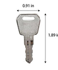 Single ignition key from Five Pack Ignition Keys 1115-500016-00 Marked 118 Replacement For Electric Pallet Jacks Models E30 EZ30