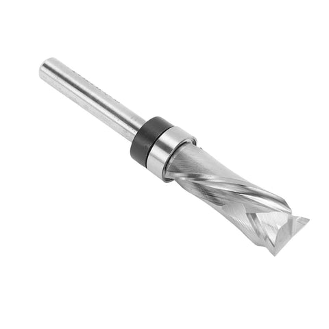 Extra Long Compression Flush Trim Router Bit With Top Bearing For Ultimate Woodworking Precision, 1/4 Inch Shank And 1/2 Inch Cutting Dia.