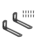 Premium Quality Heavy Duty Stainless Steel Adjustable Corner Brackets Built Like A Tank With Rock Solid Grip For 90 Degree Wood Shelving And Furniture Upgrades, black coated with screws
