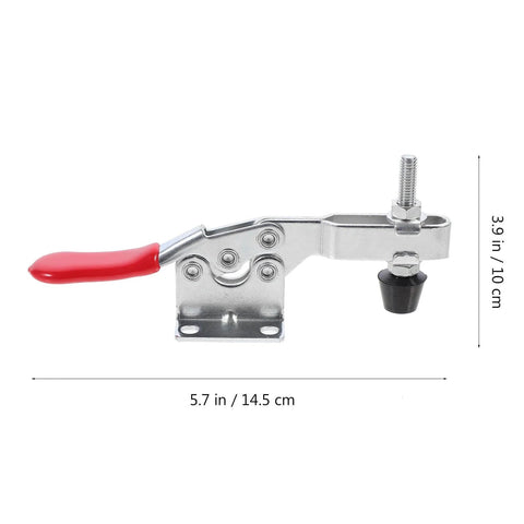 Heavy Duty Quick Toggle Clamps Horizontal Downward Push Metal Hand Tools for DIY Workholding and Woodworking Fixtures