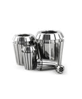 Top Tier Spring Collet For CNC Milling And Engraving Machine With ER11 ER20 ER32 Precision Holders 0.015mm Tolerance Steel Durability Grip, various sizes displayed.