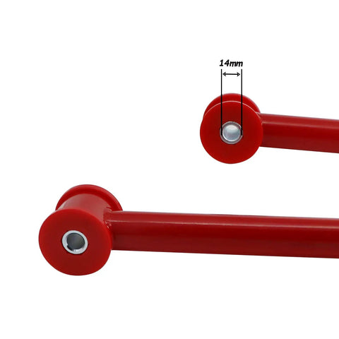 Beefed Up Adjustable Rear Panhard Track Bar With Polyurethane Bushings For 2000 2006 Suburban 1500 2500 Tahoe Avalanche 1500 Yukon 1500 Heavy Duty On Truck Alignment Upgrade red bar 14mm bushing end