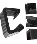 Close-up of 8 Pieces Rattan Furniture Clips Outdoor Sofa Sectional Connectors For Patio Keeps Wicker Sofas From Sliding No Tools Needed Easy To Install Durable Fasteners For Outdoor Furniture.