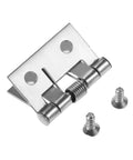 Rotating Concealed Door Hinge Set Stainless Steel Spring Butt Hinges For Cabinets And Drawers 10 Pieces With Screws Silver Finish