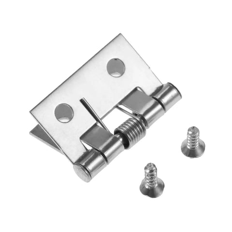Rotating Concealed Door Hinge Set Stainless Steel Spring Butt Hinges For Cabinets And Drawers 10 Pieces With Screws Silver Finish
