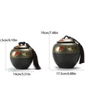 Super Sleek Large Ceramic Tea Canister With Airtight Lid For Loose Tea Leaves Coffee Beans And Candy Kitchen Food Storage Jar side view