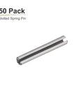 2mm x 16mm Slotted Spring Pin 50 Pack, Durable 304 Stainless Steel Silver Roll Dowel Fastener for Home Workshop and DIY Projects