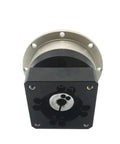 Dead Nuts Accurate Helical Gear Planetary Gearbox With Sturdy Flange Output Reducer, compact black and silver design for industrial use.
