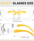 Anti Fog Safety Glasses Bulk For Men With ANSI Z87.1 Certification For Jobsite Industrial Lab And Gardening Fog Resistant Coating For Clear Vision Durable Eye Protection size chart