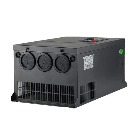 40HP 480V Three Phase VFD Inverter For 3 Phase Motors, 30kW 60A Variable Frequency Drive With Precise Speed Control, 0 To 400 Hz Output, Beefed Up Industrial AC Motor Drive, black metal housing with vented front