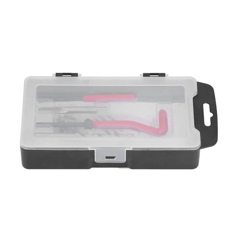 M10 X 1.25 Thread Repair Kit Pro Grade DIY Ready HSS Tap Set in plastic case with red handle tools visible