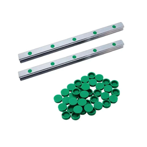Heavy Duty HGR15 And HGR20 Linear Rail Block Kit For CNC Router Build Perfect Guide Rails With Bearing Steel Carriages For Smooth Motion Control And Rock Solid Square Frame Stability In Your Rig, HGR15/HGR20 rails and green end caps