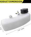 Product dimensions for Fuel Tank Replacement Kit A350000300 For Mantis Two Cycle Trimmers with 3 Hole Grommet and Three Fuel Hoses Plus Cap P100006640