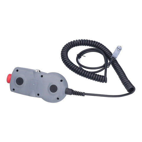 Heavy Duty CNC Electronic Handwheel With Magnetic Base For Manual X1 X10 X100 Positioning On Lathes And Machining Centers Total Machine Control, gray ABS housing, coiled cable
