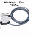 Photoelectric Sensor With Diffuse Reflection 50-300mm Adjustable Range IP65 Rugged ABS Housing and 180cm wire length