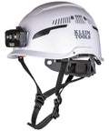Low-Profile Vented Safety Helmet With Rechargeable Headlamp Class C Type-2 ANSI Z89.1 Approved For At-Height And Confined Space Work