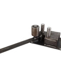 Heavy-Duty Manual Rebar Bender For Steel Rods, Bendable Diameter 0.16 To 0.55 Inches. Durable metal tool with roller and lever.