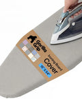 Heavy Duty Ironing Board Cover And Pad With Silicone Coating, Heat Resistant Up To 400 Degrees, Thick Padding, Silver 15x54