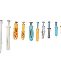 200 Pcs Plastic Expansion Drywall Anchor Screws Assortment Kit Self Tapping Heavy Duty, Yellow Zinc Plated Finish, Rust Resistant Wall Mount Fasteners For Shelves, Mirrors, TVs, Picture Frames And DIY Projects, assorted anchors