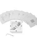 90Mm BGA Reballing Station Metal Table Clamp Soldering Holder with ten stencils for PCB repair, chip rework, and electronics manufacturing