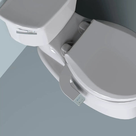 Thinline SimpleSpa SS150 Fresh Water Bidet Attachment For Non Electric Toilets White With Self Cleaning Nozzle And SafeCore Valve