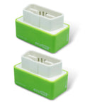 2 Pack Fuel Saver Full Chip Tuning Box for Power Up and Fuel Saving, OBD2 Eco Module Car Plug and Drive, green.