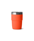 Stackable 8 Oz Stainless Steel Coffee Cup Hella Durable Insulated Tumbler Top Shelf For Barista Espresso Drinks Slick Travel Mug In Bright Papaya Orange