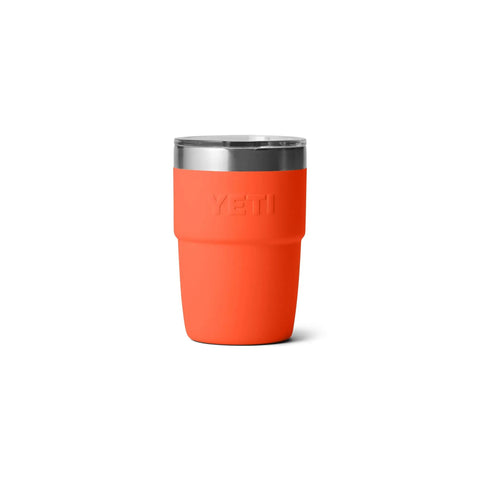 Stackable 8 Oz Stainless Steel Coffee Cup Hella Durable Insulated Tumbler Top Shelf For Barista Espresso Drinks Slick Travel Mug In Bright Papaya Orange