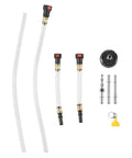 Straight Up No Drip Manual Fluid Extractor With A Legit 1500Cc Tank hoses and fittings set for fluid extraction and oil changes.
