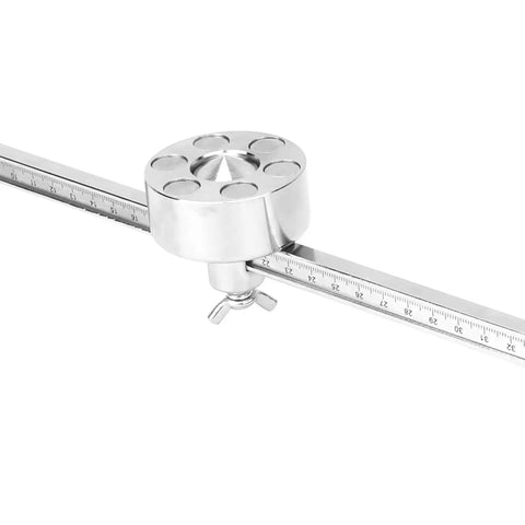 Plasma Cutting Torch Gauge With Magnetic Base Circle Compass for Metal Circles and Iron Plates, stainless steel tool close-up