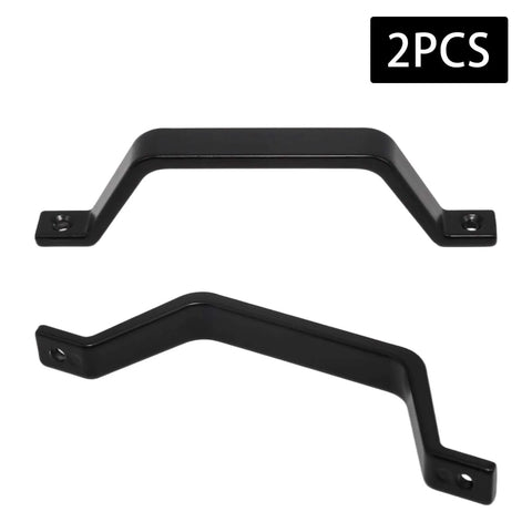 2-Pack 6.1 Inch Black Barn Door Handles Set, Heavy Duty Sliding Door Pulls For Garage, Closet, Drawer And Gate