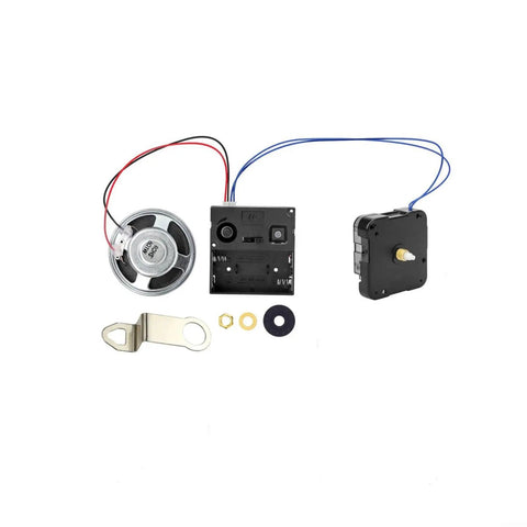 Clock Timing Movement Repair Kit with Replacement Hands for Music Box Restoration components displayed
