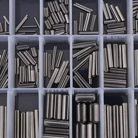 280 Piece 304 Stainless Steel Roll Pin Assortment Kit With Metric Slotted Spring Pins M1.5 To M8 in plastic organizer