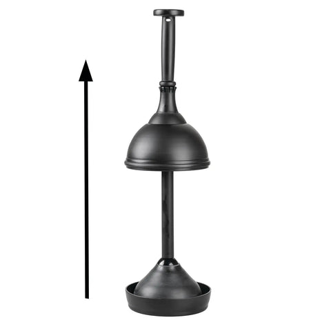 Plastic Toilet Plunger With Lift And Lock Cover Set Compact Freestanding Low Key Discreet Storage Caddy For Bathroom And Powder Room Modern Bronze Hyde Collection Heavy Duty Space Saving Design