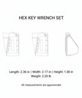 Rock Solid Nine Piece Hex Key Wrench Kit Pack With Durable Soft Lock PVC Case For Easy Furniture Assembly And Home Repairs Keep Your Tools Organized Securely, case dimensions