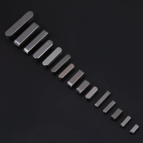 GBSCLOVER 140Pcs keyway assortment; carbon steel shaft keys 8–30 mm in plastic box