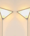 Plug In Corner Light 2 Pack With Switch, Modern Triangle Wall Light Fixture With Acrylic White Shade, Soft Warm Glow