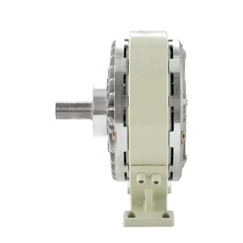 Side view of Heavy Duty Magnetic Powder Clutch Brake 0.6 To 10 Kg DC24V With Base Single Or Double Shaft Electromagnetic Powder Brake