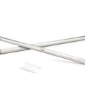 Two Pack 304 Stainless Steel Weld Nipple Pipe Fittings With One Quarter Inch NPT Male Threads, Sixteen Inch Length, Cast Pipe