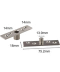 2 Pack 360 Degree Stainless Steel Pivot Hinges for Doors and Cabinets Upper and Lower Swivel Ball Bearing Hardware Kit