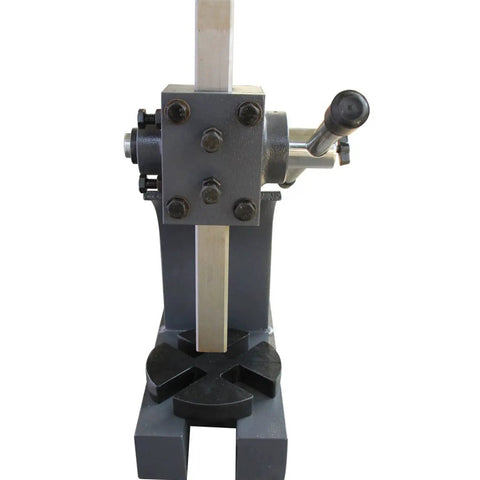 Front view of Beefy Three Ton Manual Arbor Press For Bearing Installation And Metal Bending Eleven Inch Height Portable Hand Press With Four Position Plate Heavy Duty Shop Tool For Automotive And Industrial Use AP Three