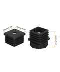 Four Pack 35mm Plastic Furniture Leveling Feet Adjustable Screw In Glide Levelers For Tables And Chairs Black 35x35mm Fits 35mm Holes
