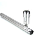 Heavy Duty Shock Resistant Cutting Head Extension Rod For Cnc Mills And Lathes Built Like A Tank smooth metal shaft with ER20M-M12 interface.