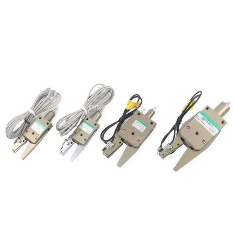 Heavy Duty Pneumatic Hold Down Clamp Manipulator Mini Fixture For Precision Machining And Milling Operations showing multiple sizes and angles.