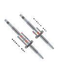 32mm C7 Rolled Ballscrew with single or double ball nut for heavy load router, showcasing precision motion components