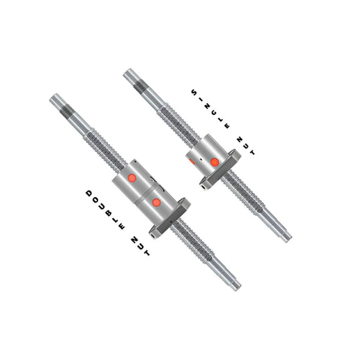32mm C7 Rolled Ballscrew with single or double ball nut for heavy load router, showcasing precision motion components