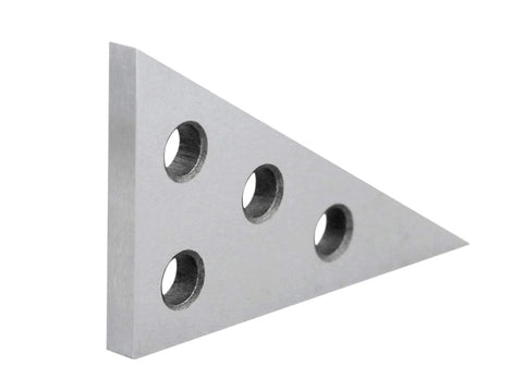 Solid angle plate set, 2 pcs, 30-60-90° and 45-45-90° triangle metal plates with four through-holes